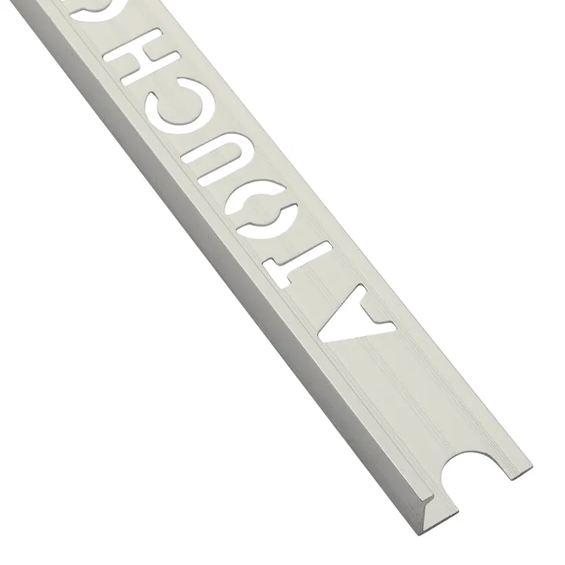 Beava Classic L-Shape Tile Trim Brushed Silver